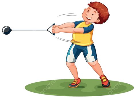 Man Doing Hammer Throw Graphic Male Boy Vector Graphic Male Boy Png