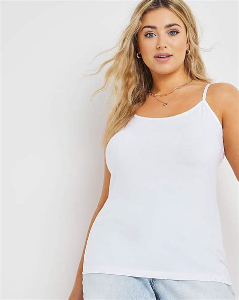 White Stretch Camisole Summer Looks Easy Wear Fashion