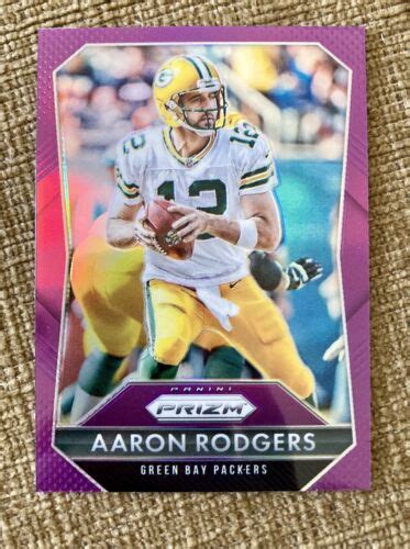 Panini Prizm Aaron Rodgers Purple Refractor Green Bay Packers