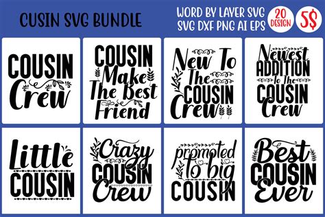 Cousin Svg Bundle Bundle · Creative Fabrica