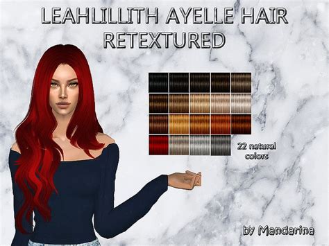 LeahLillith Ayelle Hair Converted And Retextured Sims 2 Hair Hair