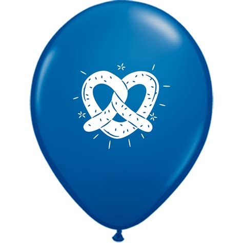 Luftballons Brezel Blau 6 Stück printballoon