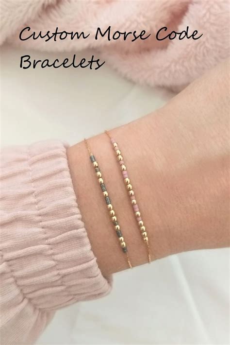 Gray Gold Morse Code Bracelet With Secret Message Hidden Message T For Women Subtle Gold