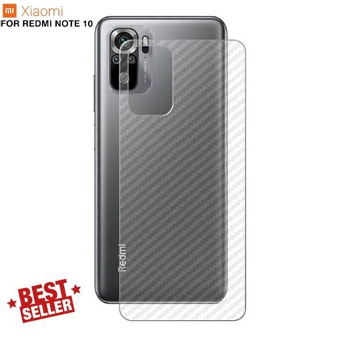 Garskin Carbon Xiaomi Redmi Note 10 10s Skin Back 3D Anti Gores Anti