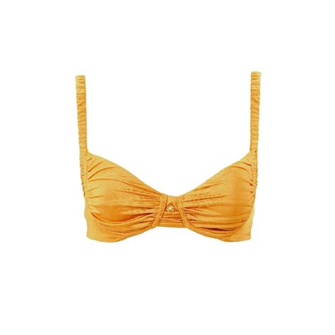 Ariel Underwire Bikini Top In Sunset Yellow Decolet The Label Wolf