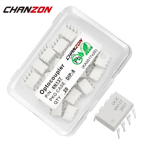 20PCS Optocouplers 6N137 6N137M EL6N137 DIP8 DIP 8 Optoisolator Opto