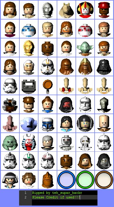 GameCube - LEGO Star Wars: The Video Game - Character Icons - The Spriters Resource