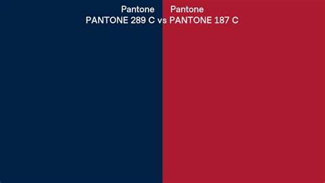 Pantone 289 C Vs Pantone 187 C Side By Side Comparison