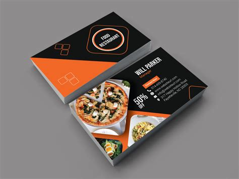 Restaurant Business Card Template Masterbundles