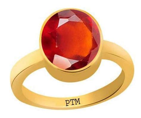 Buy Ptm Silver Gold Plated Panchdhatu Hessonite To Ratti