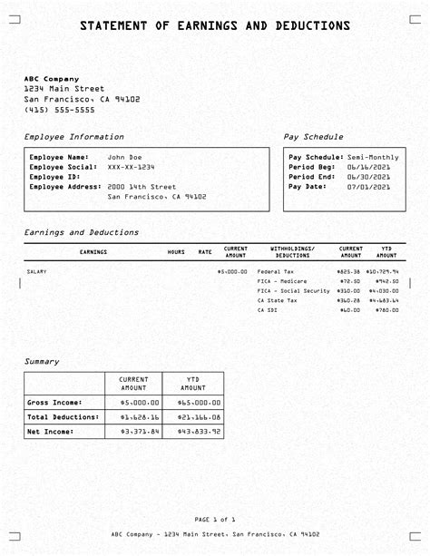 Pay Stub Pdf Download