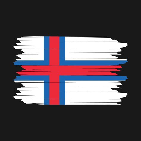 Faroe Islands Flag Brush Vector Vector Art At Vecteezy