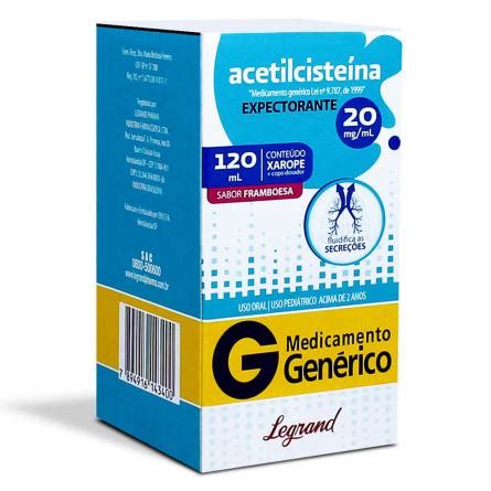 Comprar Acetilciste Na Xarope Mg Ml Legrand Genericos