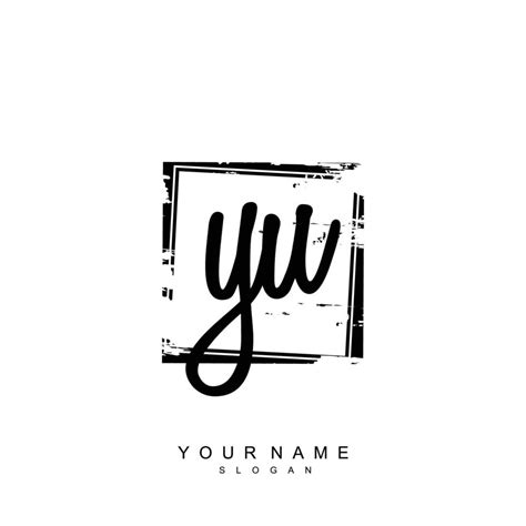 Initial YU Monogram with Grunge Template Design 22076291 Vector Art at ...