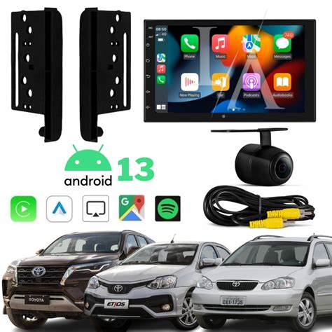 Central Multimidia Android Carplay Corolla Gli Etios Hilux Shopee Brasil