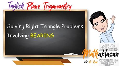 Bearing Problems Involving Right Triangles Plane Trigonometry