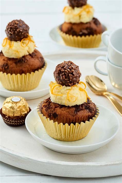 Orangen Cupcakes Mit Ferrero Rocher Kreativ Mit Ferrero Kreativ Mit