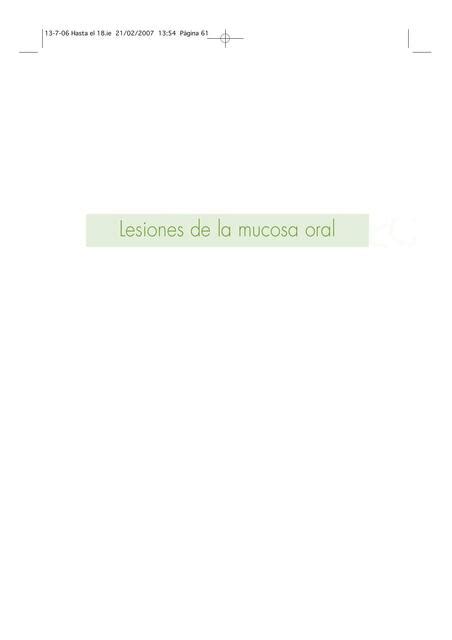 Lesiones De La Mucosa Oral Dentistas Del Mundo Udocz