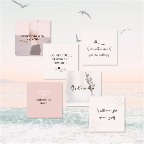 Mindfulness Affirmation Cards Printable Myl