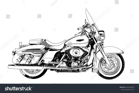 Harley Davidson Motorcycle Black White: Over 97 Royalty-Free Licensable ...