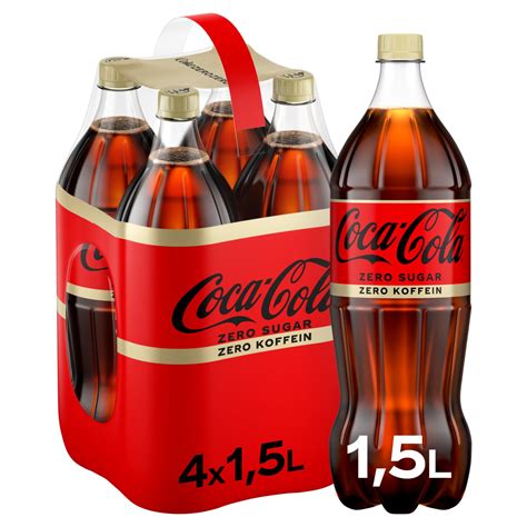 Coca Cola Zero Sugar Koffeinfrei EINWEG 4 X 1 5 L Amazon De