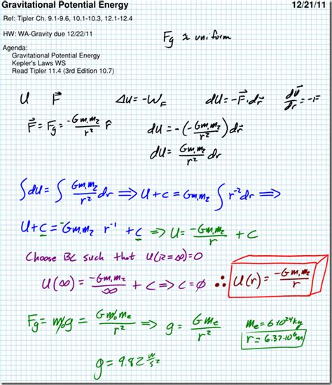 Gravitational Potential Energy Ap Physics C