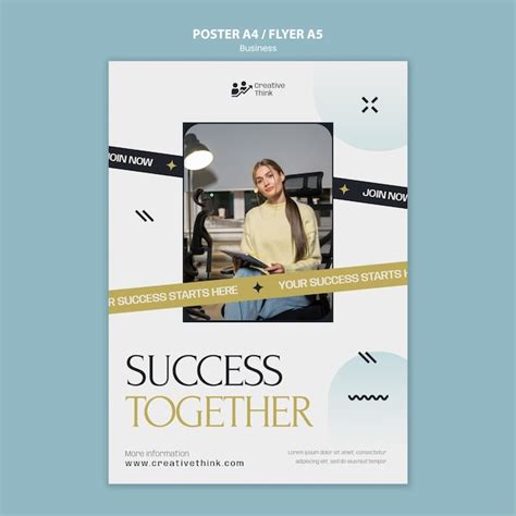 Free Psd Gradient Business Strategy Poster Template