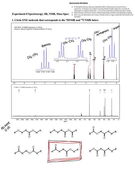 Chem Midterm Study Guide Experiment Spectroscopy Ir Nmr