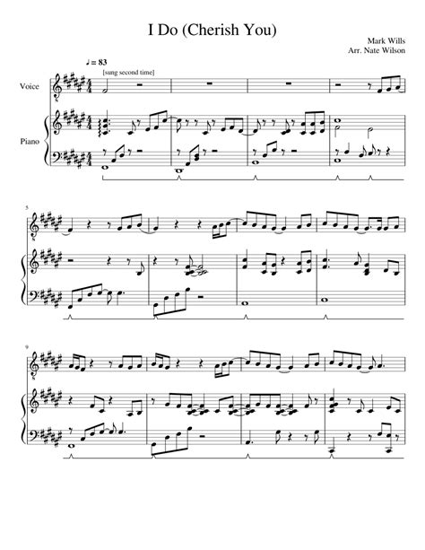 I Do (Cherish You) [Mark Willis, for piano] sheet music for Piano download free in PDF or MIDI