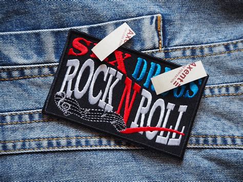 Rock N Roll Embroidered Patch Hard Rock Heavy Metal Etsy