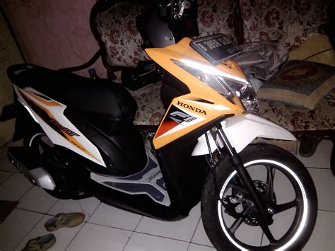 Modifikasi Beat Fi Warna Orange Putih ⋆ Wikiedukasi
