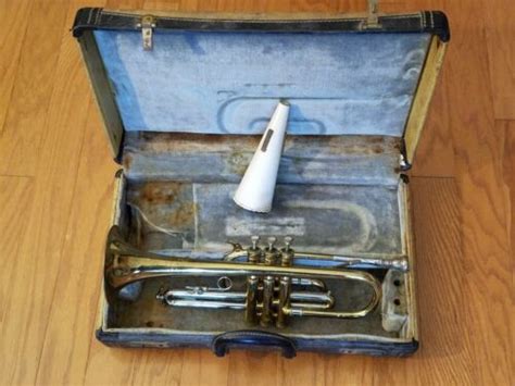 Antoine Courtois Paris Brass Bb Trumpet Cornet W Leblanc Case 1930