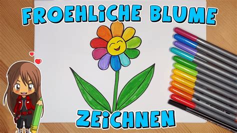 Fröhliche Blume Einfach Malen Für Kinder Ab 5 Jahren Malen Mit Evi Deutsch Youtube