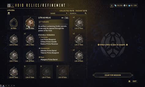 warframe how to open relics