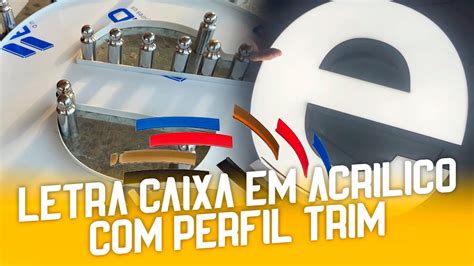 COMO FAZER LETRA CAIXA PERFIL TRIM YouTube