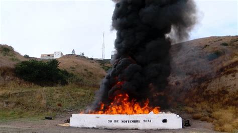 Incineran M S De Una Tonelada De Drogas En Cuartel Militar En Tijuana N