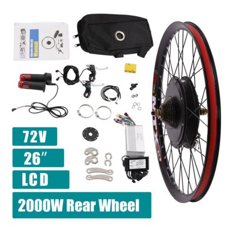 26 E Bike Rear Wheel Electric Bicycle Hub Motor 2000W Bike Conversion