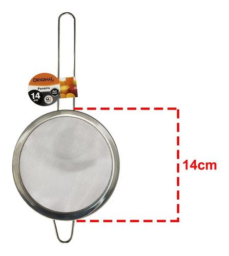 Coador Para Chá Peneira Multiuso Em Inox 14cm Parcelamento sem juros