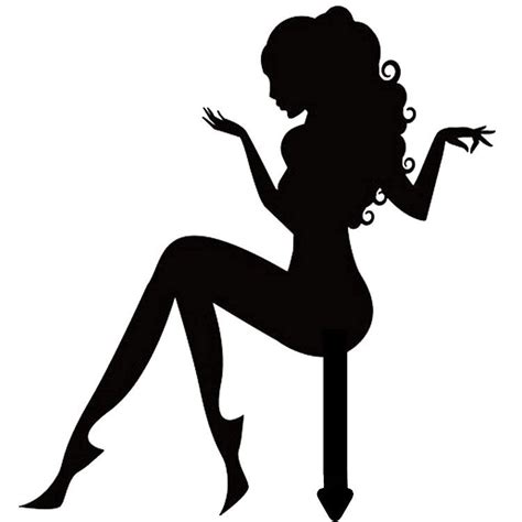 Cake Lady Silhouette Clipart