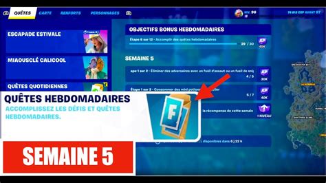 Comment Accomplir Les QuÊtes Hebdomadaires De La Semaine 5 Sur Fortnite Chapitre 4 Saison 3