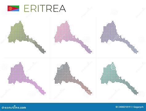 Pixel Map Of Eritrea Vector Dotted Map Of Eritrea Isolated On White