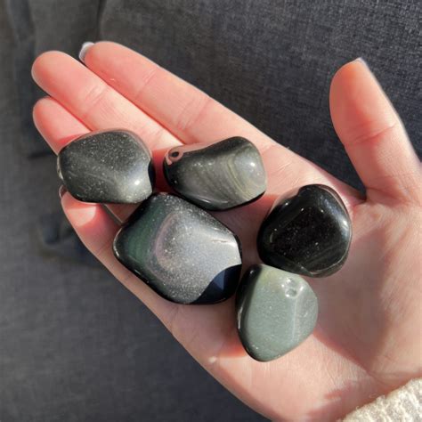 Obsidian Rainbow Tumbled Stones Xl 350g Chakra Wholesale