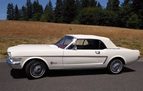 1965 Convertible Ford Mustang Wimbledon White With Red Interior For Sale Photos Technical