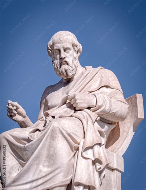 Plato The Ancient Greek Philosopher And Thinker White Marble Statue