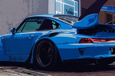 Rwb Porsche Digital Download Porsche 911 Computer Wallpaper Desktop Background High Quality