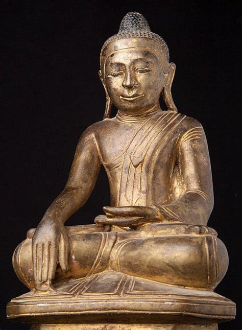 Antique Bronze Burmese Buddha Statue From Burma Original Buddhas For