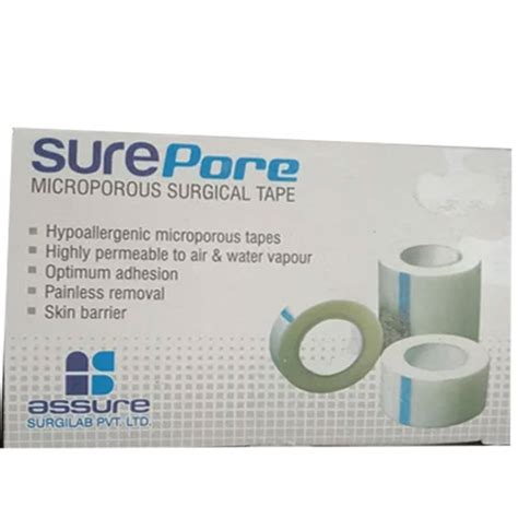 Paper Color White Sure Pore Microporous Surgical Tape Tape Size