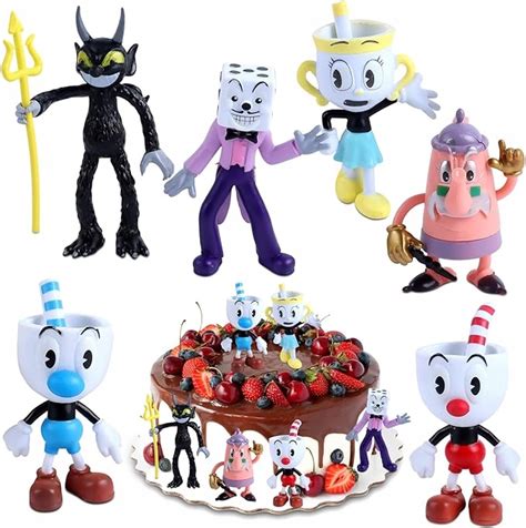 Figurki Na Tort Toppery Cuphead Dekoracja Do Ciasta Dla Dzieci Urodziny