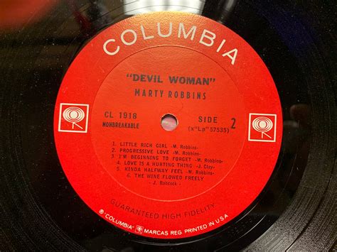 Marty Robbins Devil Woman Album Etsy