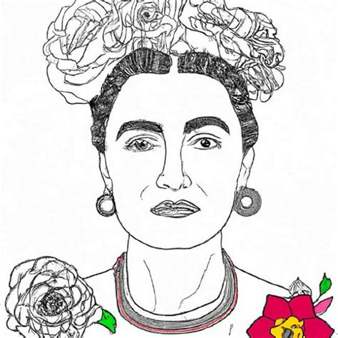 Desenhos De Frida Kahlo Para Imprimir E Colorir Pintar